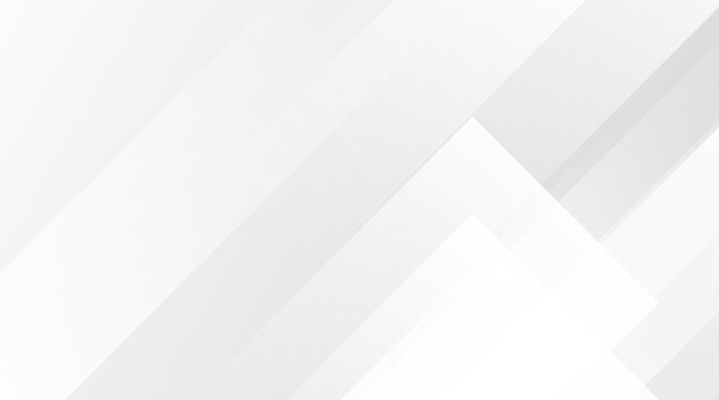 Abstract white and gray geometric background with overlapping diagonal lines and stripes