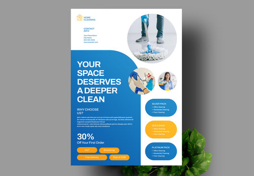 Cleaning Service Flyer Template Design