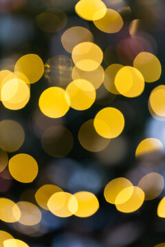 Bokeh fairy light background at Christmas