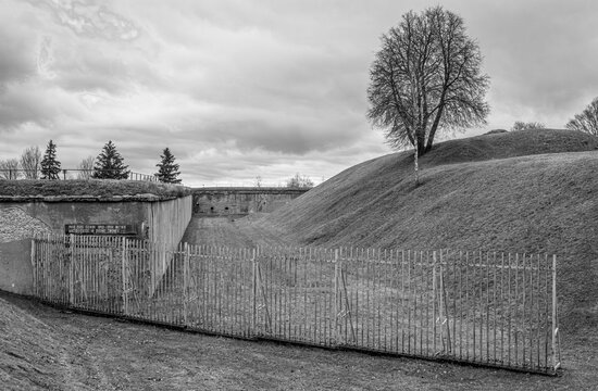 View of the Ninth Fort site, the Nazi Germans' execution site of the Jews in the Kovno Ghetto during World War II. Kaunas, Lithuania
