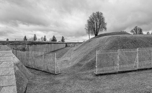 View of the Ninth Fort site, the Nazi Germans' execution site of the Jews in the Kovno Ghetto during World War II. Kaunas, Lithuania