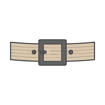 Cartoon belt with square buckle