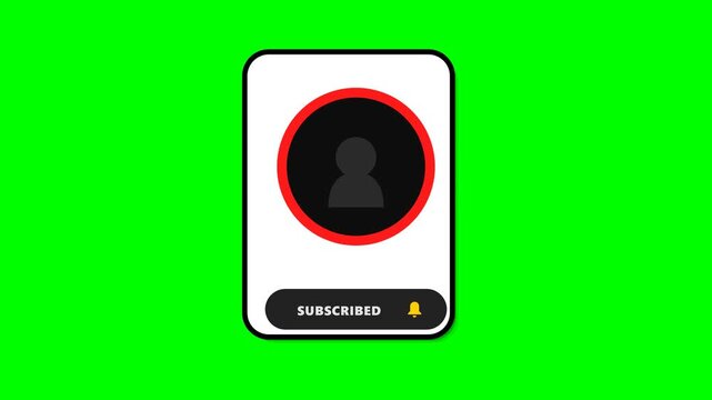 Subscribe button icon with user profile and notification bell
