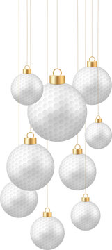 Golf Ball Christmas Ornaments