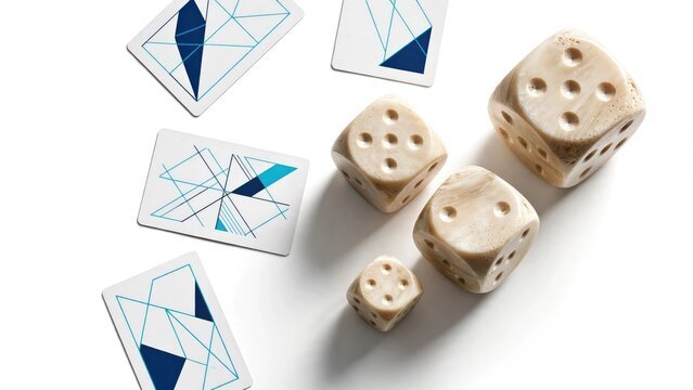 Collection of Dice Symbolizing Chance, Risk, and Probability