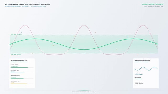 Glycemic Index and Insulin Response Medical Infographics Dashboard