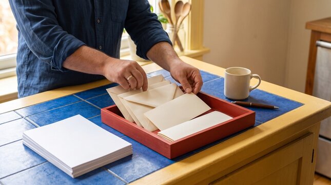 Hands sort household documents for a confident monthly plan