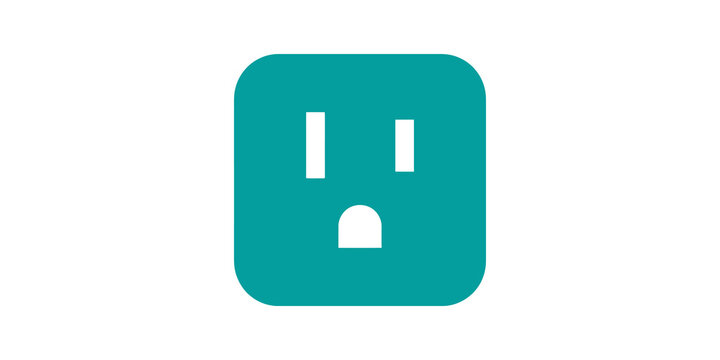 Teal electrical power outlet icon representing energy supply sources.