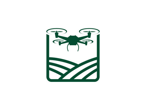 agriculture drone farm technology logo