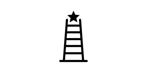Career ladder star symbol depicts professional growth and success. © SAJID