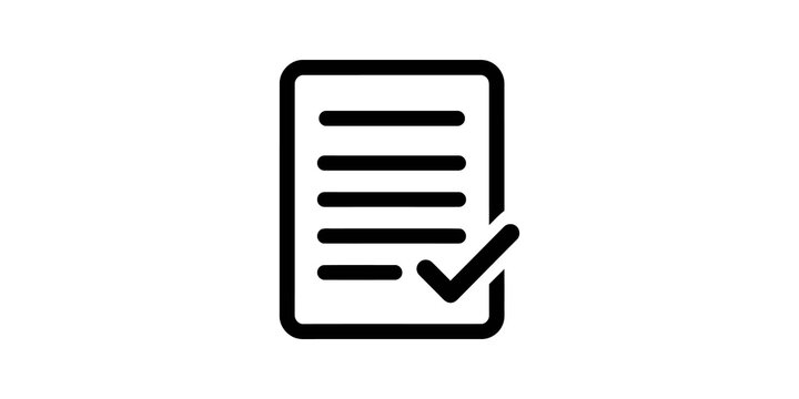 Document checkmark icon representing task completion or contract signing.
