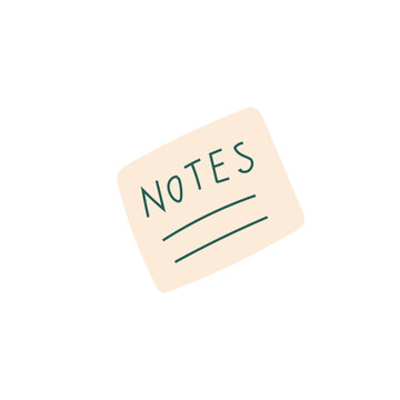 Minimalist sticky note with handwritten text on white background for office organization