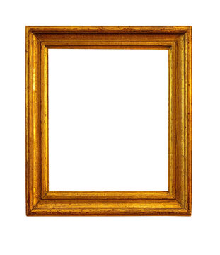 Ornate golden vintage wood border for art or photos