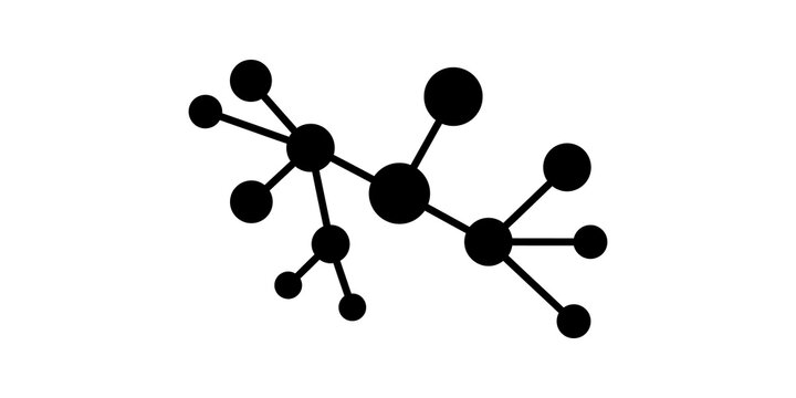 Network connection nodes icon representing social connections on alpha.