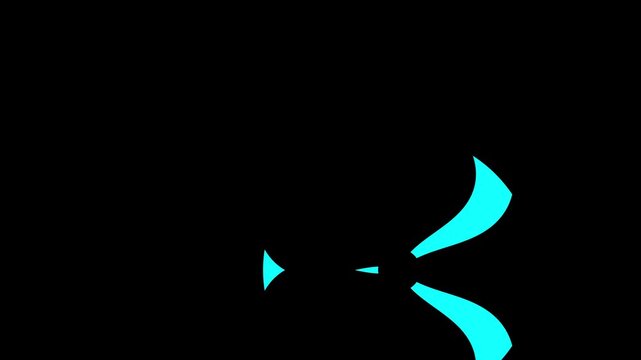 Animation circle speed line cc bend it effect on black background.4k motion graphics video