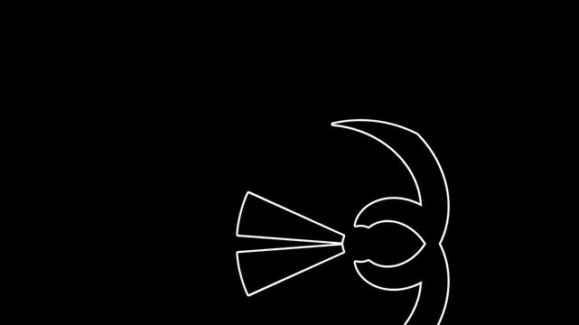 Animation circle speed line cc bend it effect on black background.4k motion graphics video