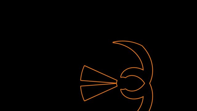 Animation circle speed line cc bend it effect on black background.4k motion graphics video