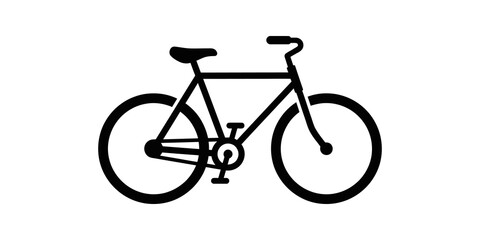 Black classic bicycle silhouette icon vector isolated over transparent. © SAJID