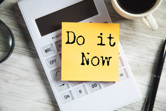 Do it Now text on paper