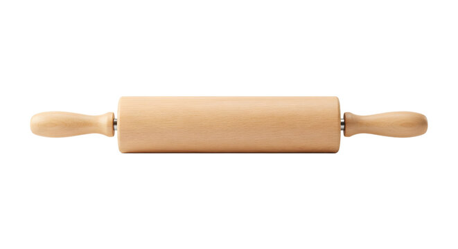 Classic wooden rolling pin tool for baking dough