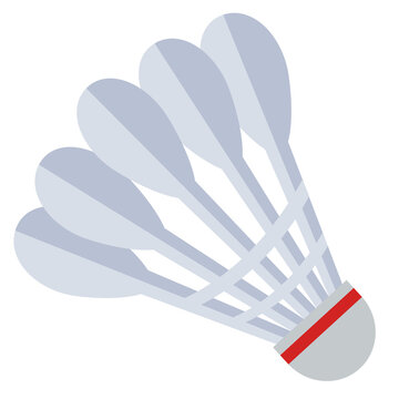 Badminton shuttlecock birdie sports tournament equipment icon vector illustration