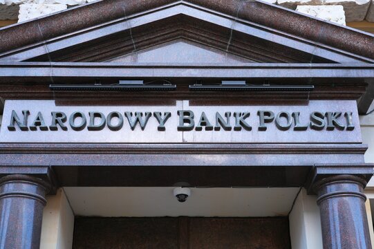 LODZ, POLAND - MAY 2, 2026: Narodowy Bank Polski NBP (Polish National Bank), Polish central bank office in Krakow.