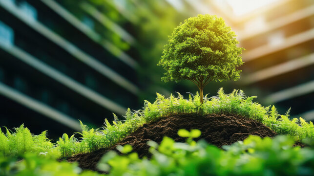 green building environmentally friendly buildings Future green business idea Environmental sustainability