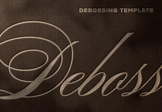 Debossing Text Logo Effect For Poster And Branding Design