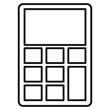 Calculator line icon vector symbol for accounting finance and education UI