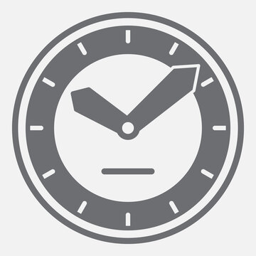 Dial with arrows solid icon, time passes by concept. Vector graphics. Analog clock sign with glyph style icon for mobile or web design