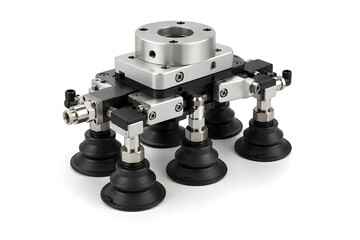 Fototapeta premium Industrial vacuum gripper assembly for robotic material handling and automated manufacturing systems
