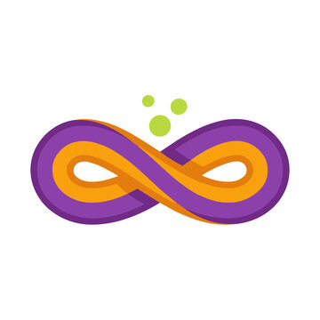 Infinity symbol with dots