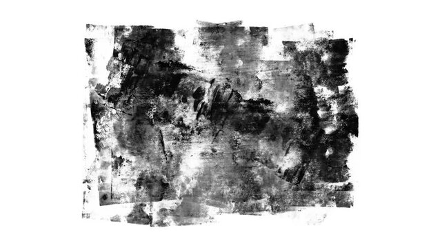 Abstract black ink brush strokes, smear, and smudge  stop motion.