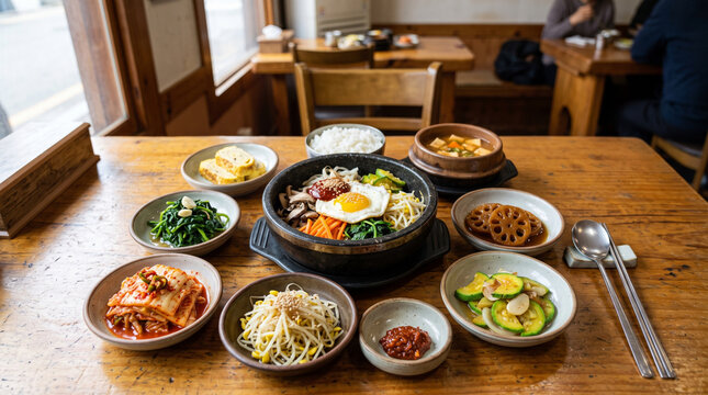Bibimbap and banchan, Korean side dishes