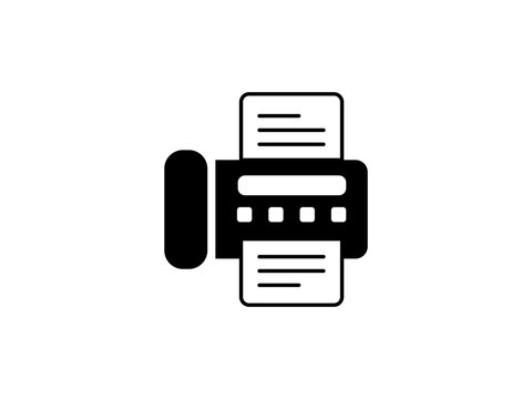Printer and fax icon for applications websites office software document management systems communication tools and business technology interfaces