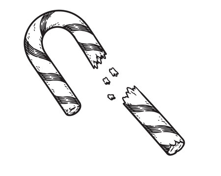 Broken Christmas Candy Cane