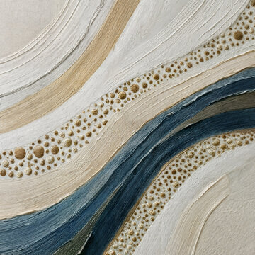 Tides of Sediment - Focuses on the organic sweeping lines that mimic coastal currents, sweeping sand, and riverbeds.