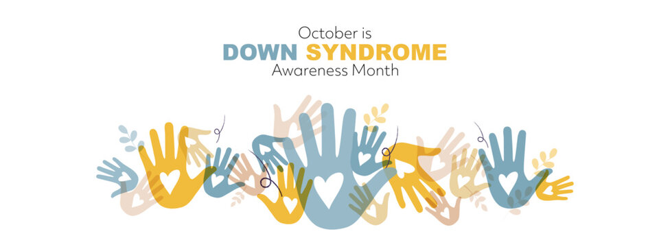 October is Down Syndrome Awareness Month banner.