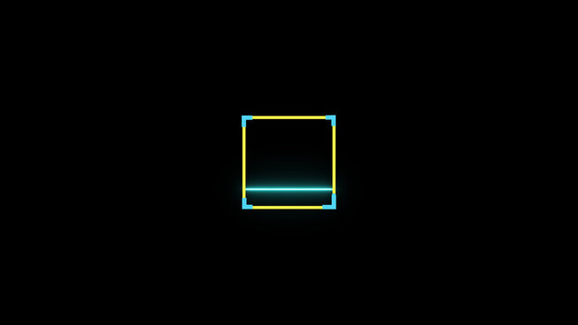 Digital interface panels project glowing rectangular window shapes past text vectors. Modern enterprise software tool overviews look professional using this digital interface asset.