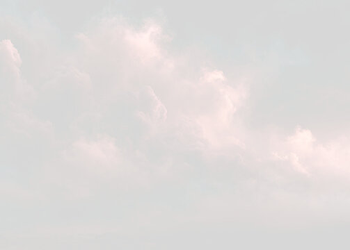 Soft wispy pink clouds PNG isolated on transparent background. Subtle cloud haze texture element for photo overlay