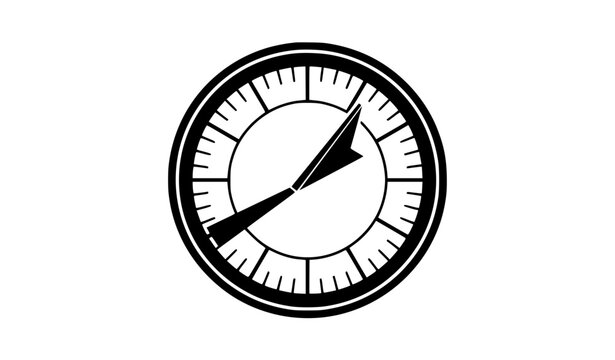 Minimalist overhead sundial vector illustration with radial hour markings and geometric solar shadow