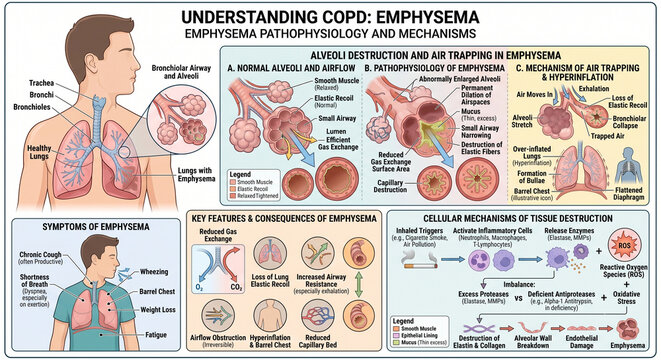 Anatomical Comparison of Healthy Airways and Emphysema in COPD