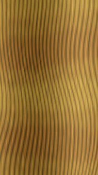 Curved golden waves pattern background. 2d animation