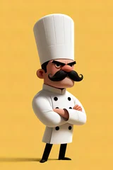 Chef wearing a tall white chef's hat (toque) © Eduardo Lopez
