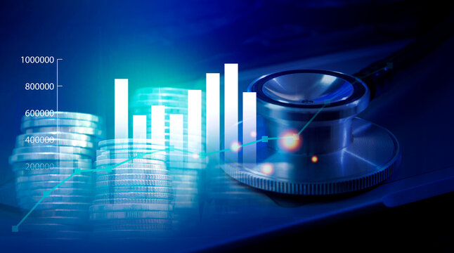 Healthcare and Medical marketing , payment for health , medical insurance concept with graph