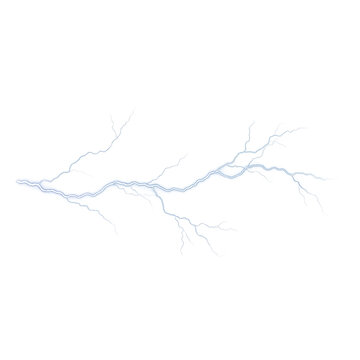 Long horizontal electrical discharge with intricate branching.