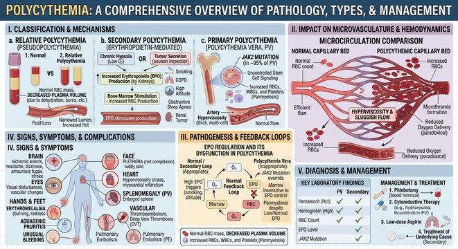 Pathophysiology and Classification of Polycythemia: Primary, Secondary, and Relative Forms