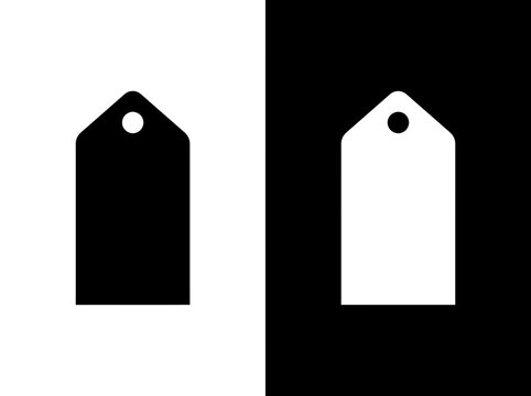 Outline and black fill icon set price tag graphic symbol with shopping discount graphics isolated