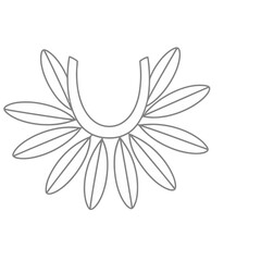 Fototapeta premium Stylized floral or leaf design