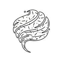 Obraz premium Swirl of cream with dots and lines